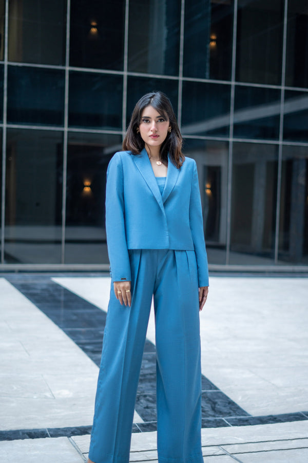 Brussels Blue - Cropped Suit