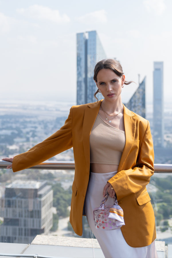 Brushed Gold - Oversized Blazer